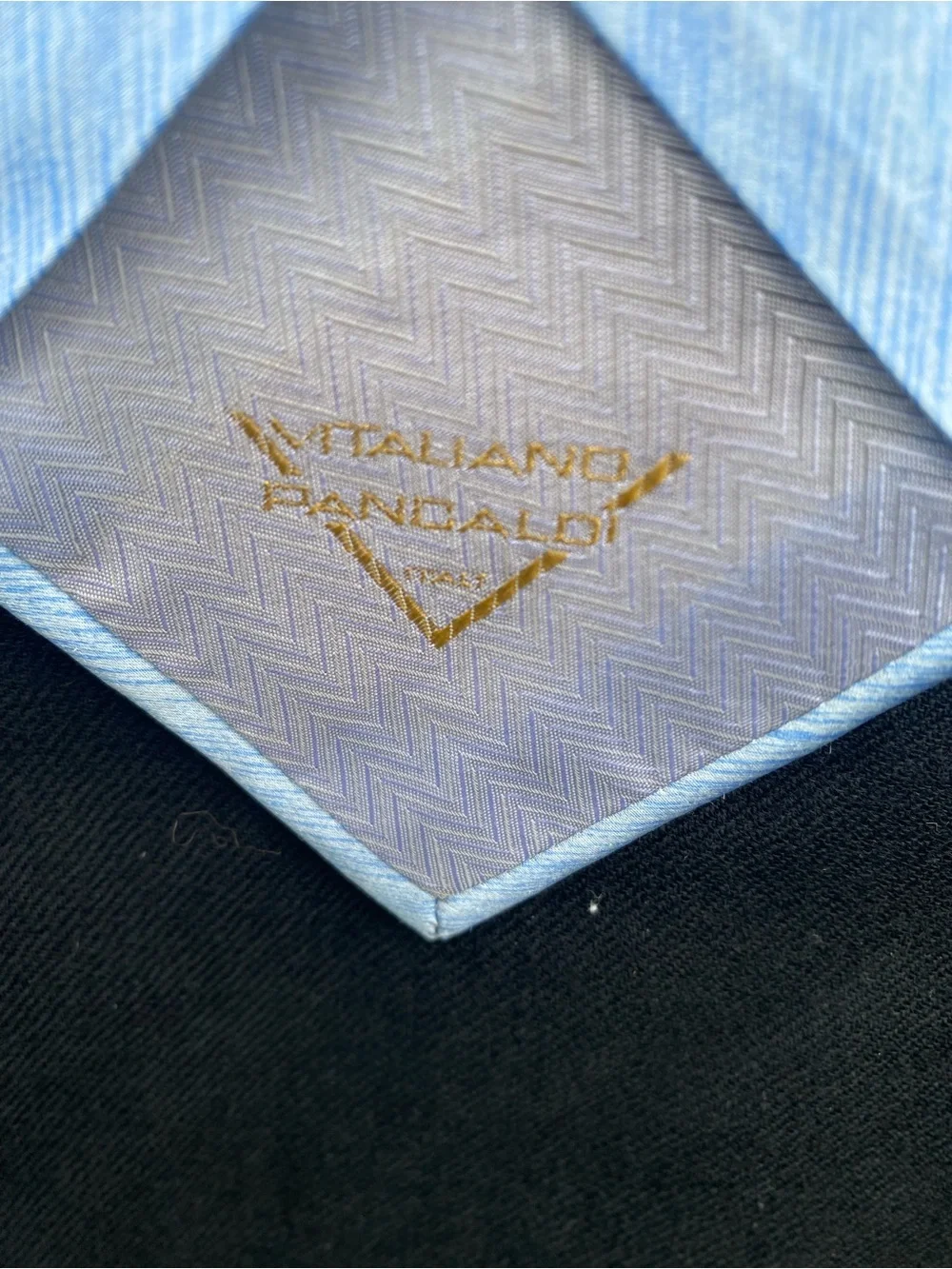 Vitalianno Pancaldi Light Blue Silk Tie